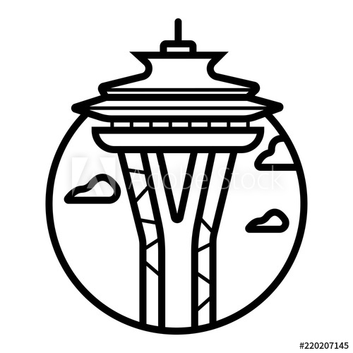 500x500 Seattle, Washington, Usa Icon Vector