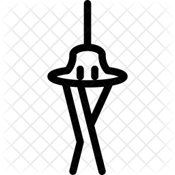 256x256 Space Needle Seattle Icon Of Line Style