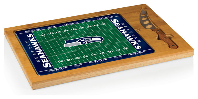 640x320 Seattle Seahawks Icon Cutting Board And Tray And Knife Set