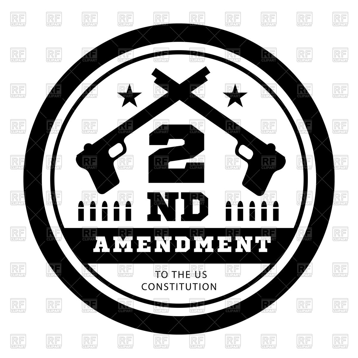 Second Amendment To Permit Possession Of Weapons Icon Vector Image 1200x1200 Second Amendment To Permit Possession Of Weapons Icon Vector Image