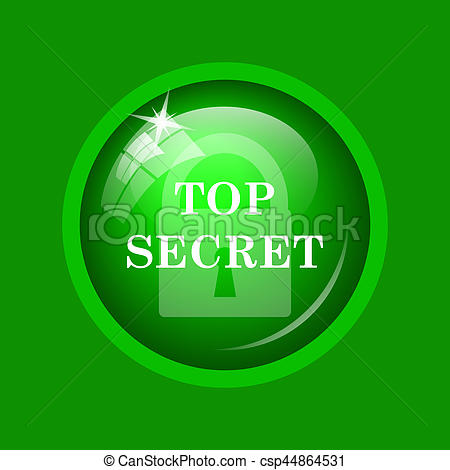 450x470 Top Secret Icon Internet Button On Green Background
