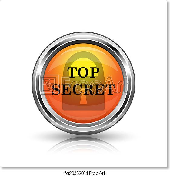 561x581 Free Art Print Of Top Secret Icon Orange Shiny Glossy Icon