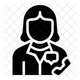 256x256 Secretary Icon Of Glyph Style