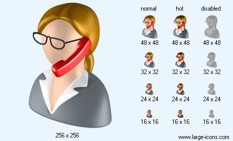 464x280 Secretary Icon Large People Icons