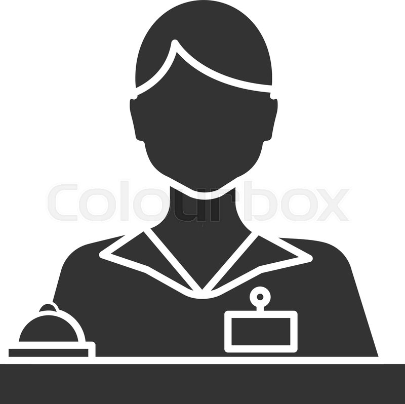 800x798 Receptionist Glyph Icon Secretary, Stock Vector Colourbox