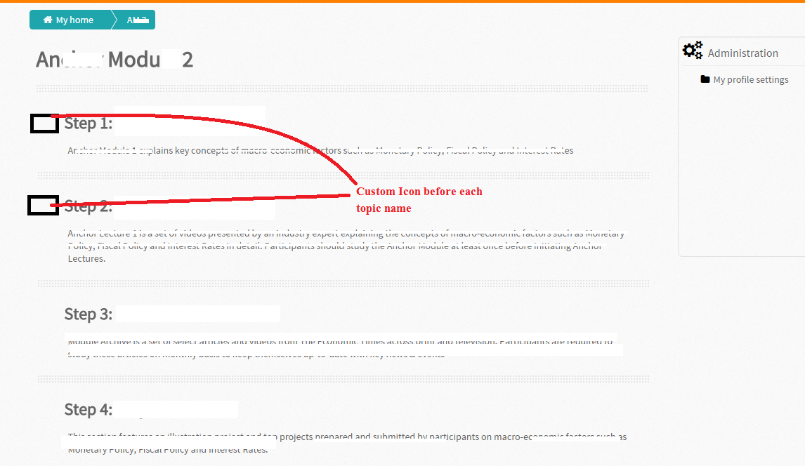 1146x664 Moodle In English Adding An Icon To Topics