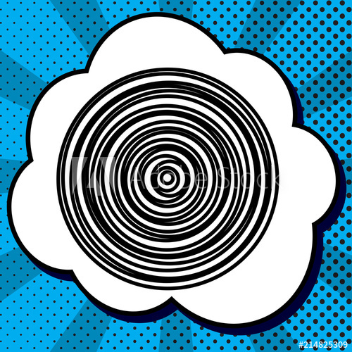 500x500 Wood Cross Section Vector Black Icon In Bubble On Blue Pop Art