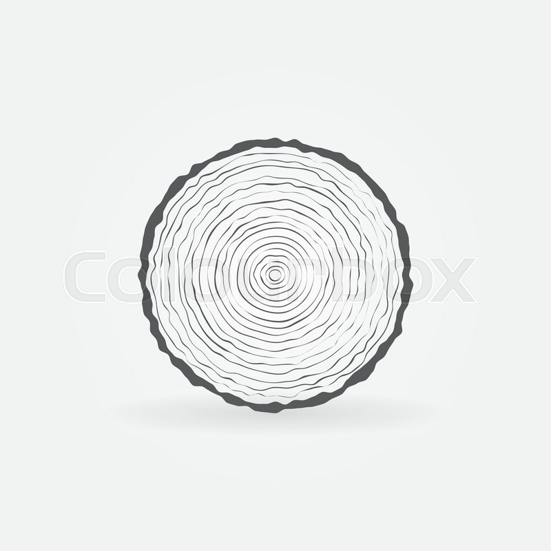 800x800 Cut Tree Trunk Icon Vector Minimal Stock Vector Colourbox