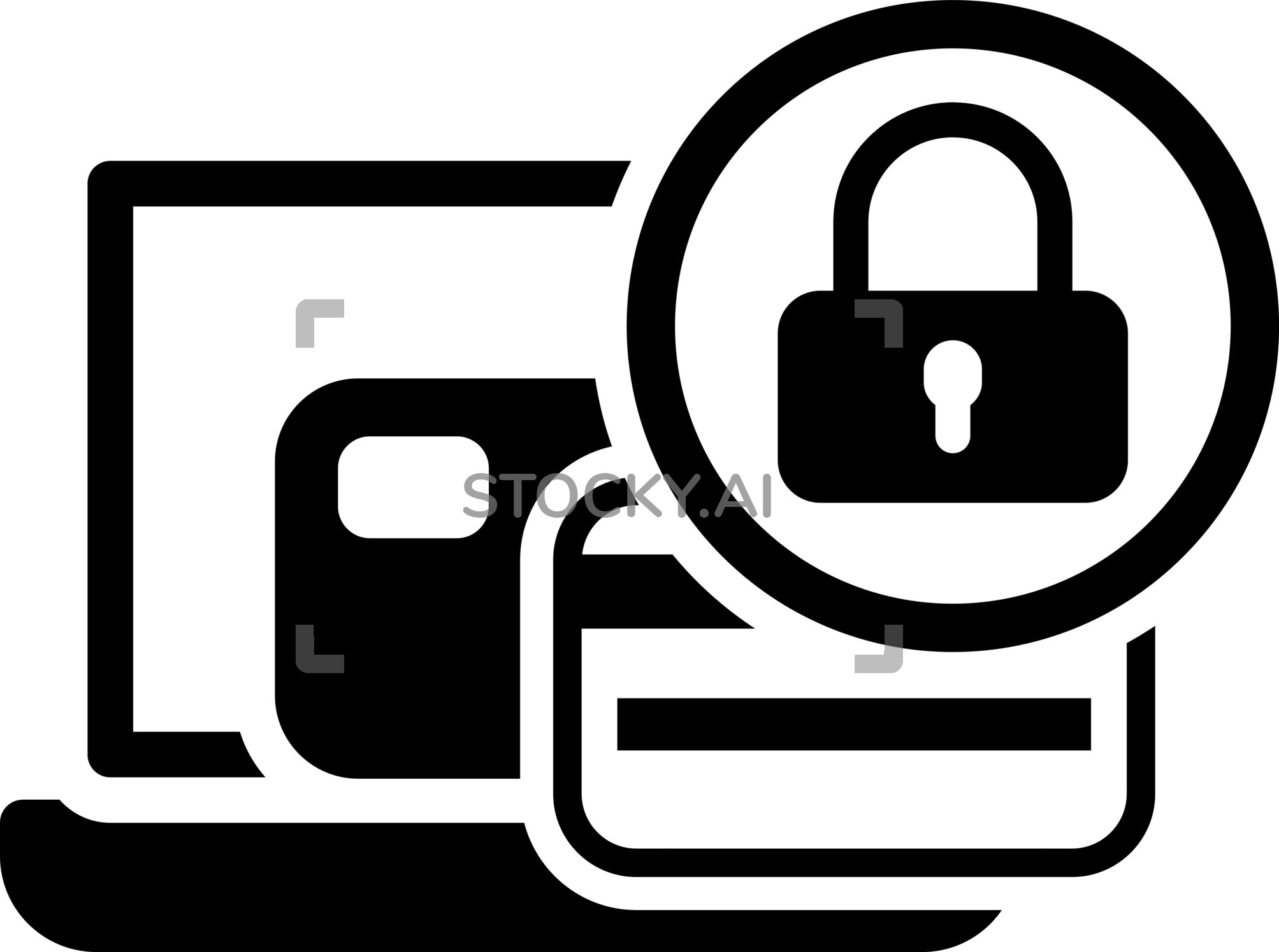 2007x1495 Image Of Secure Payment Icon Flat Design