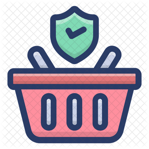 512x512 Secure Shopping Icon Of Colored Outline Style