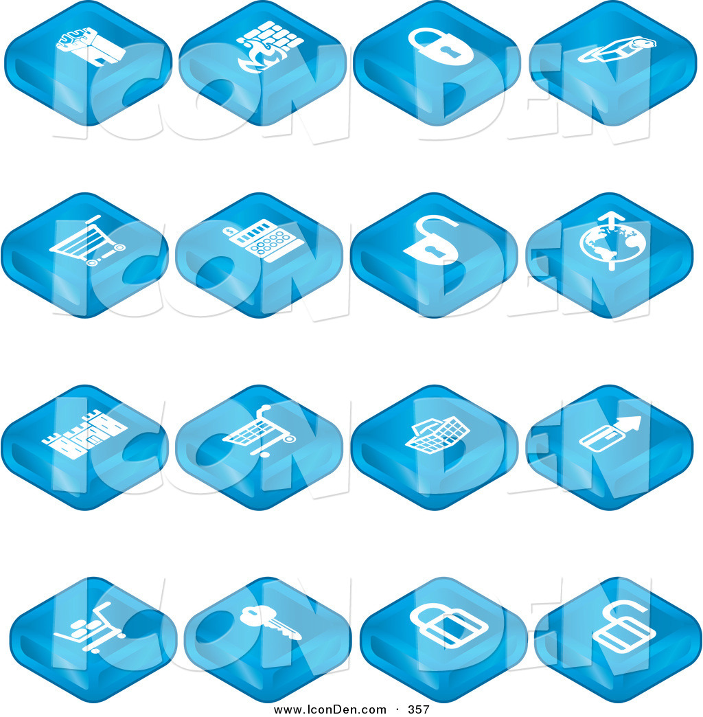 1024x1044 Clip Art Of A Group Of Blue Secure Shopping Tablet Icons
