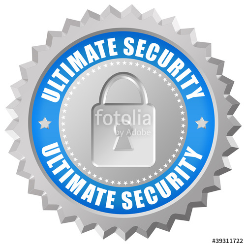 500x500 Ultimate Security, Secure Shopping Online Icon Stock Photo