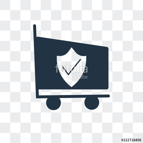 500x500 Secure Shopping Icon Isolated On Transparent Background Modern
