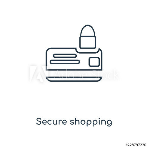 500x500 Secure Shopping Icon Vector