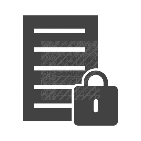 600x600 Secure Data Glyph Icon