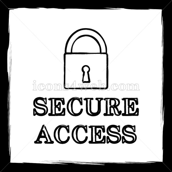 600x600 Secure Access Sketch Icon
