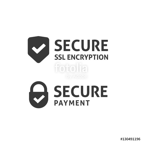 500x500 Secure Connection Icon Vector Isolated, Black And White Secured