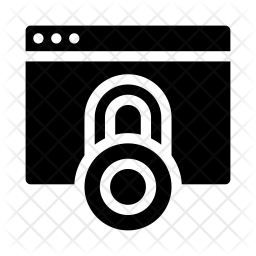 256x256 Secure Website Icon Of Glyph Style