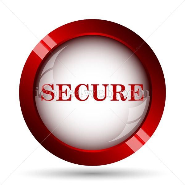 600x600 Secure Website Icon High Quality Web Button In Vector