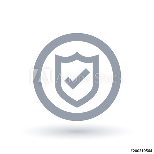 500x500 Shield Tick Icon Secure Badge Checkmark Symbol Secured Website