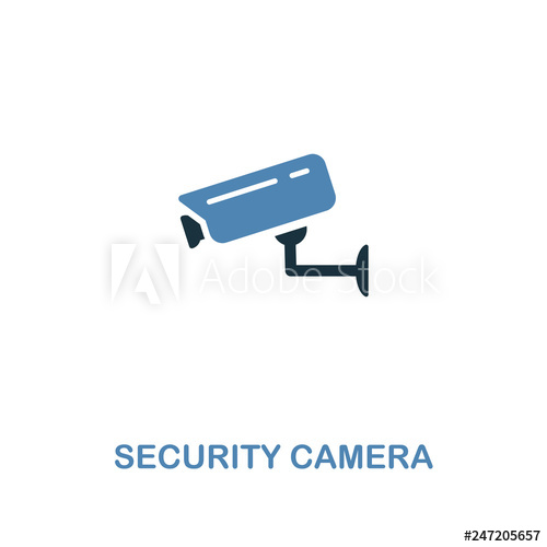 500x500 Security Camera Icon In Colors Style Design Premium Symbol