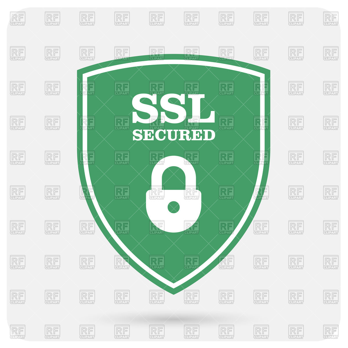 1200x1200 Ssl Certificate Shield With Padlock