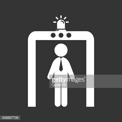 416x416 Metal Detector Security Gate Icon Vector Illustration Premium