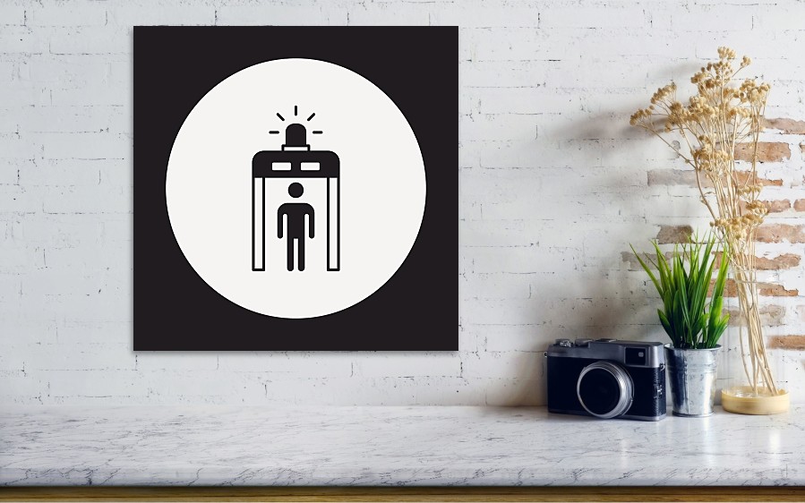 899x562 Security Gate Icon Art Print