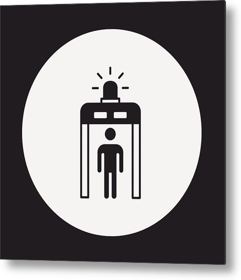 493x572 Security Gate Icon Metal Print