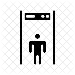 256x256 Security Gate Icon Of Glyph Style