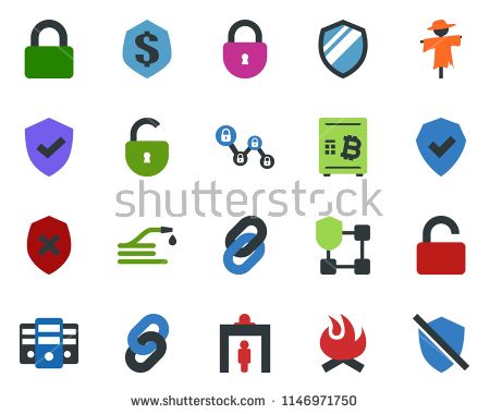 450x380 Colored Vector Icon Set