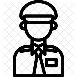 256x256 Security Guard Icon Of Line Style