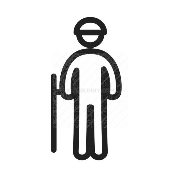 600x600 Security Guard Line Icon