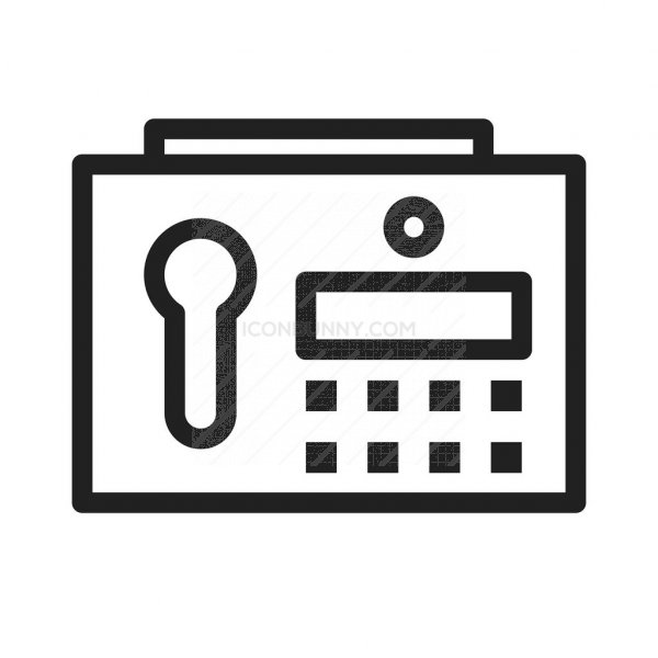 600x600 Door Security Lock Line Icon