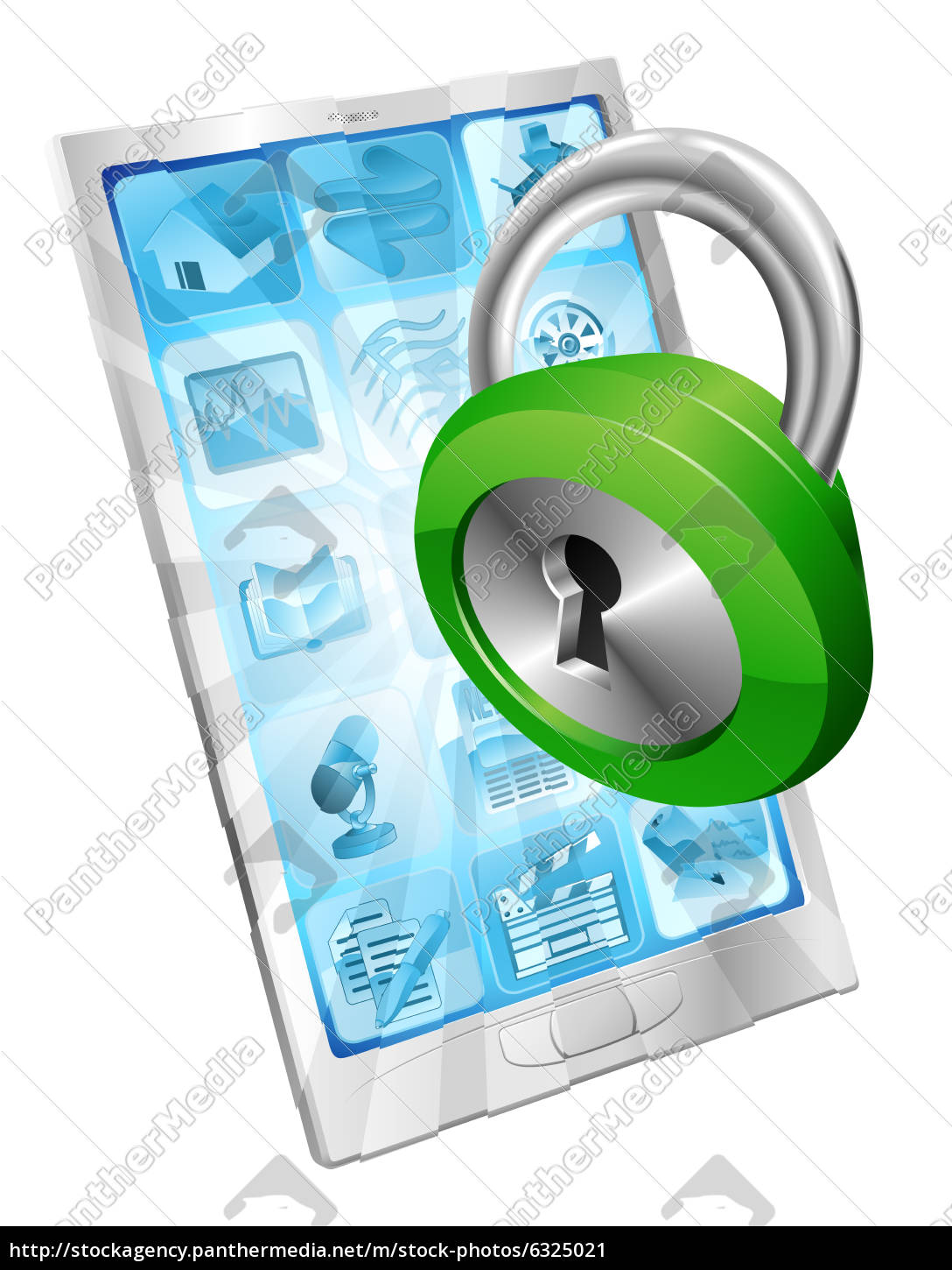1088x1450 Lock Icon Phone Security Concept