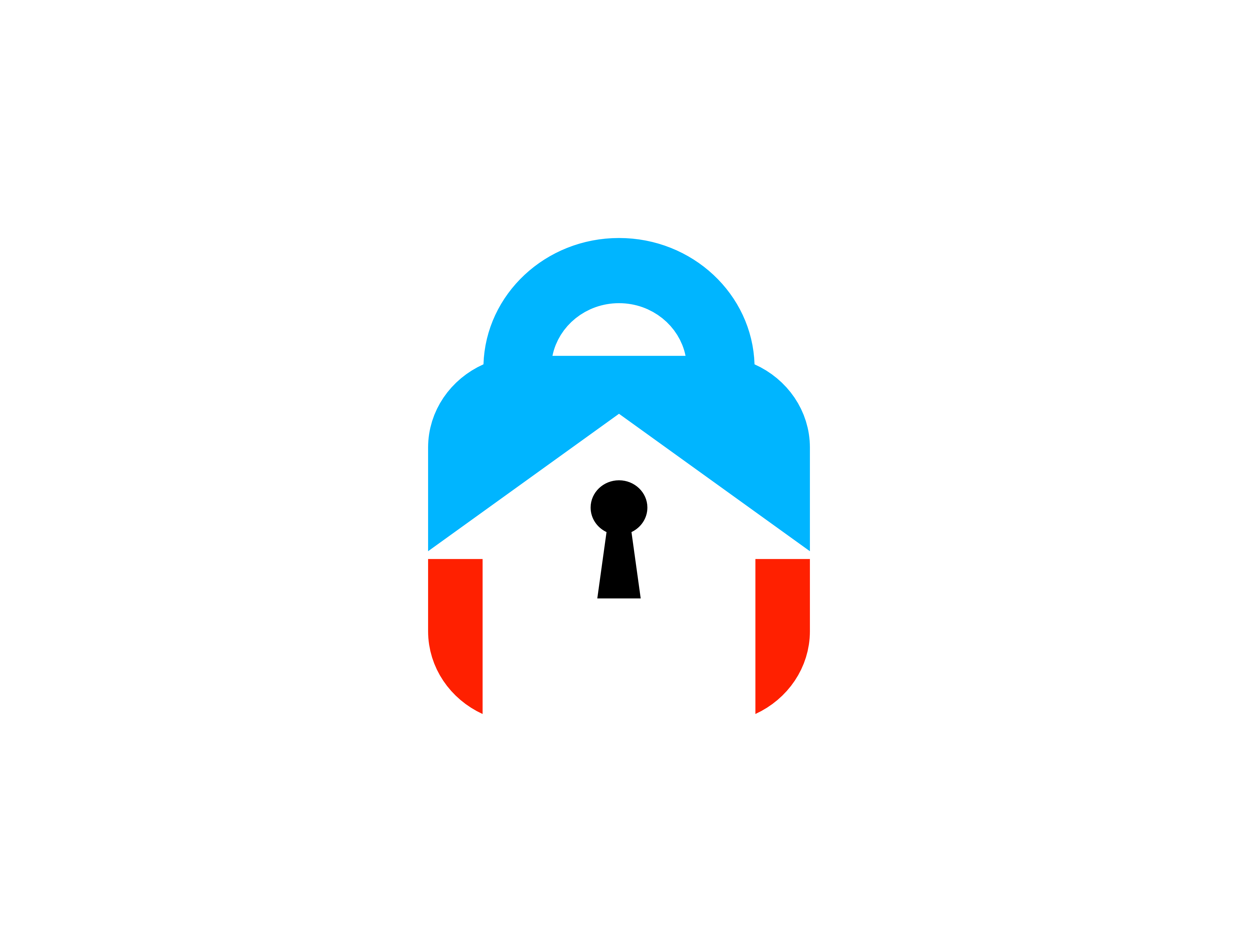 5000x3846 Security House Lock Icon Logo Graphic