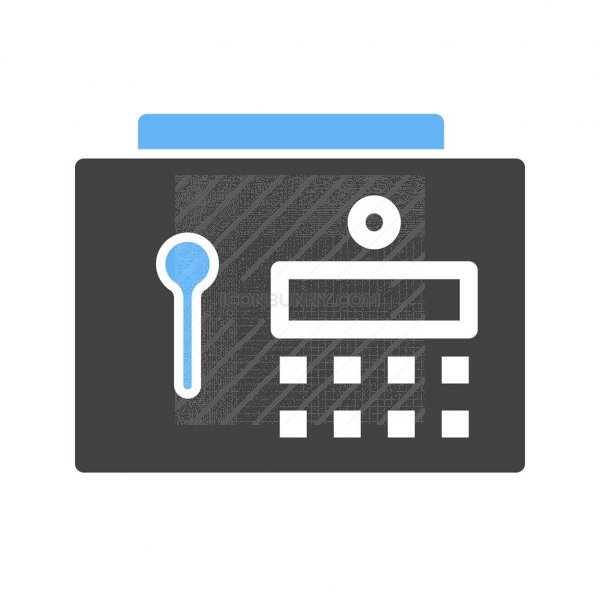 600x600 Door Security Lock Blue Black Icon