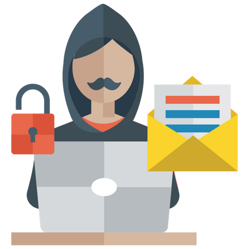 512x512 Data Security Officer Icon Of Flat Style