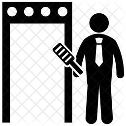 256x256 Airport Security Icon Of Glyph Style