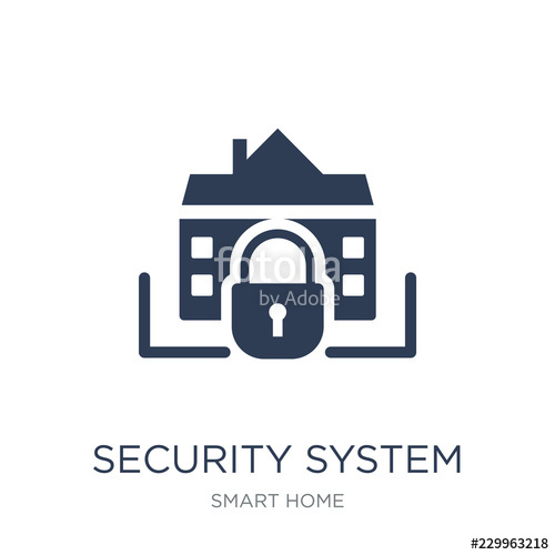 500x500 Security System Icon Trendy Flat Vector Security System Icon