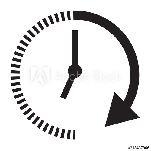 Passage Of Time Icon With Shadow On Black Background Flat Style 500x500 Passage Of Time Icon With Shadow On Black Background Flat Style