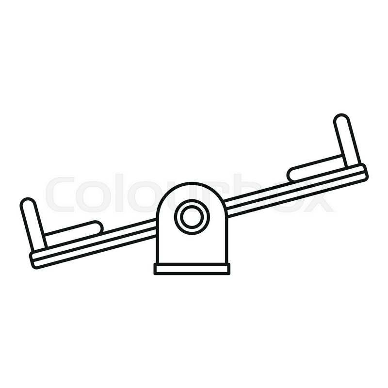 800x800 Seesaw On A Playground Icon Outline Stock Vector Colourbox