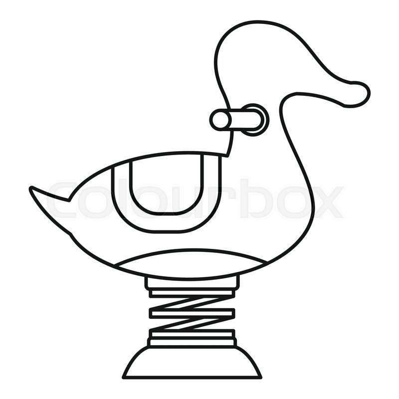 800x800 Spring See Saw Icon Outline Stock Vector Colourbox