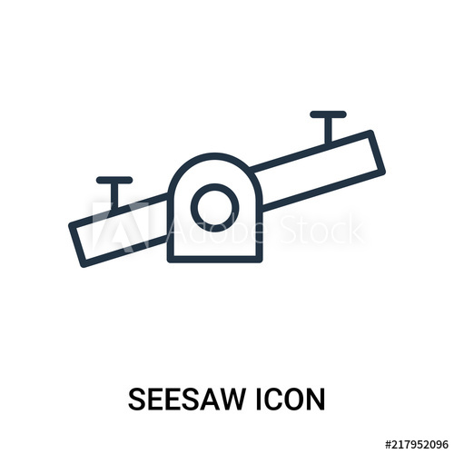 500x500 Seesaw Icon Isolated On White Background Modern And Editable
