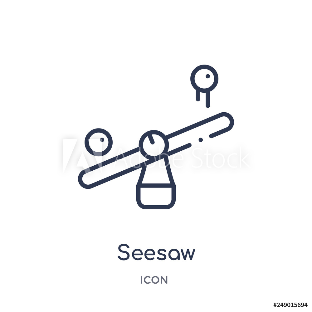 1000x1000 Photo Art Print Seesaw Icon From Science Outline Collection