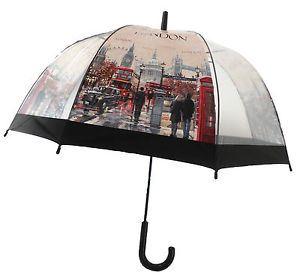 300x278 New Clear Dome Shape Umbrella London Icon See Through Transparent