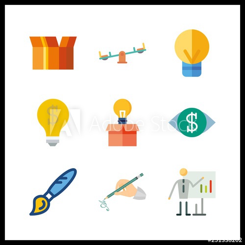 Creative Icon Vector Illustration Creative Set Paint Brush 500x500 Creative Icon Vector Illustration Creative Set Paint Brush