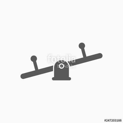 500x500 Seesaw Icon, Balance Swing Vector Stock Image And Royalty Free
