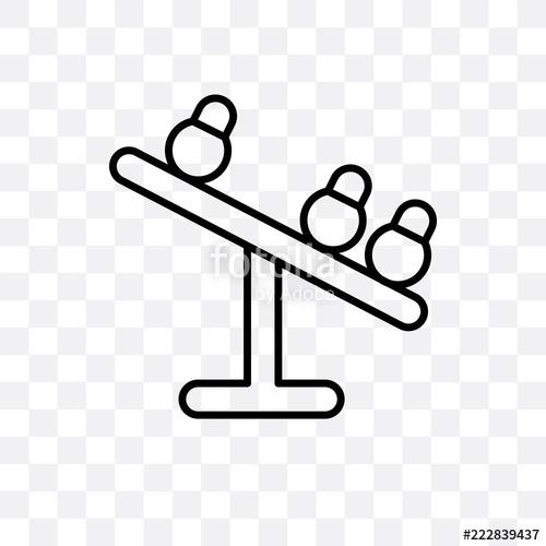 Seesaw Icon Isolated On Transparent Background Simple 500x500 Seesaw Icon Isolated On Transparent Background Simple