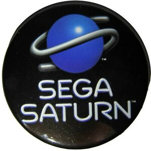 300x300 Sega Saturn Console Logo Store Video Game Promo Badge Button Pin